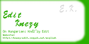 edit knezy business card